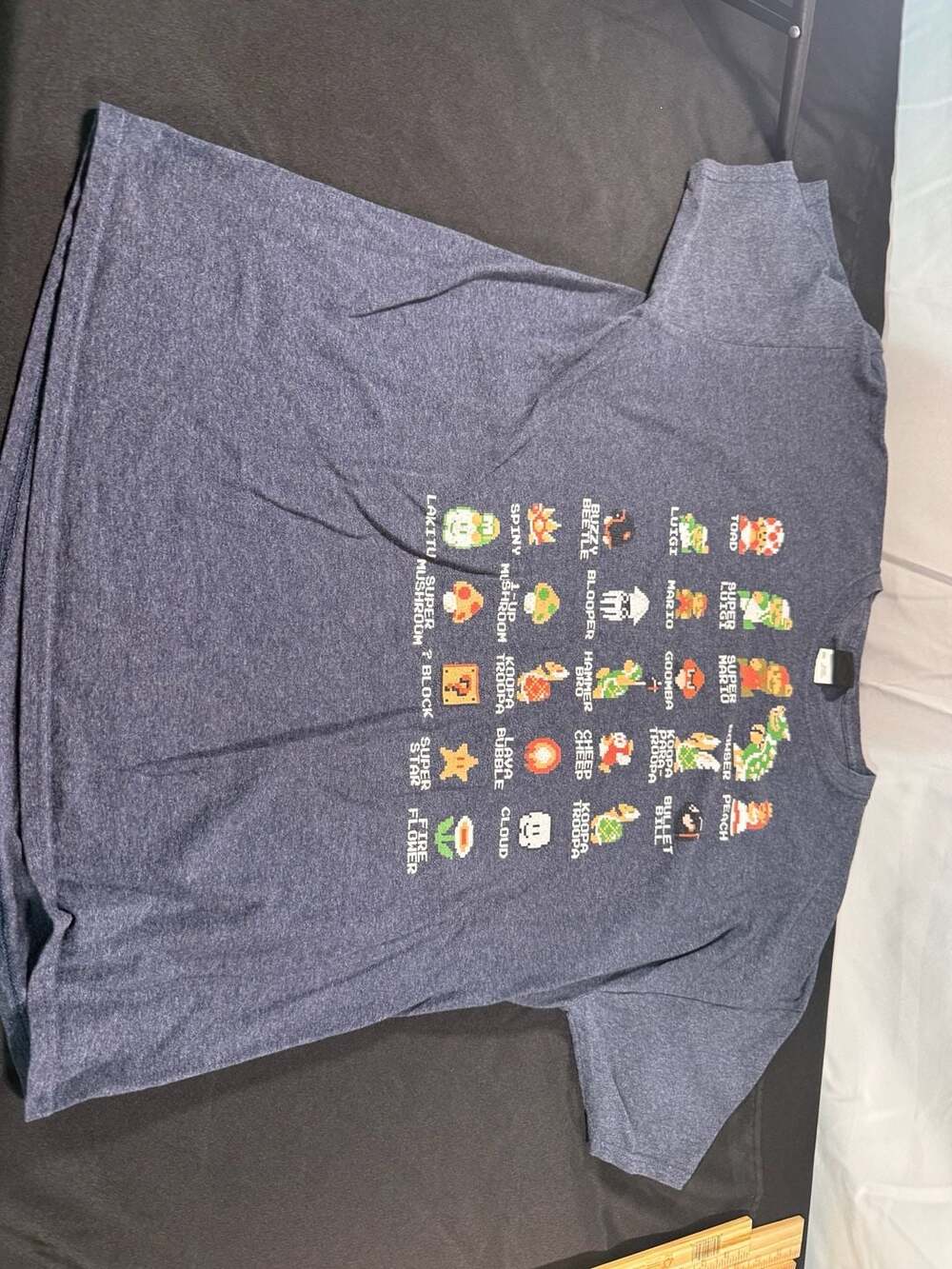 Super Mario Bros. 8-Bit T-Shirt Men's Character Grid Short Sleeve Graphic Top (2